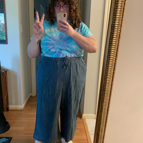 Wildfang chambray drawstring pants - Picture 4 of 4